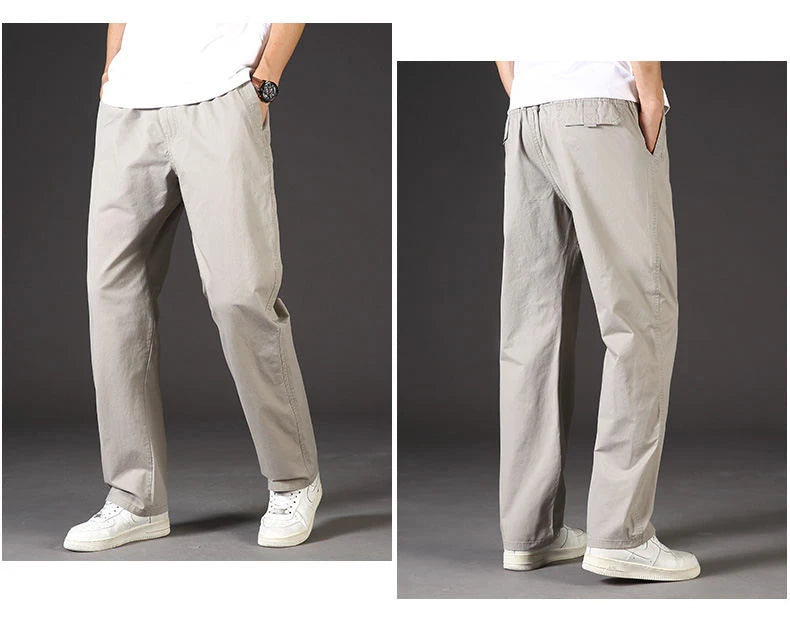 Calças Cargo de Homem Verão Primavera Algodão Roupa de Trabalho Novidade Tamanho Grande 6XL Casuais Escalada Joggers Calças de Treino Calças de Outono Hombre