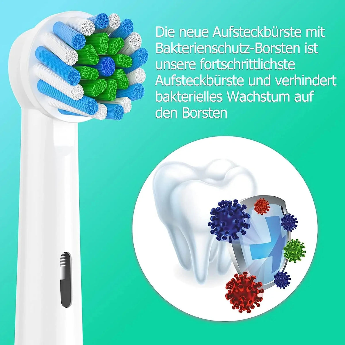4 toothbrush heads, compatible with Braun Oral-B electric toothbrush, replacement brush heads for Vitality Pro 1000 2000