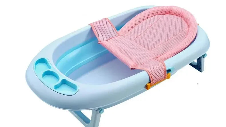 Baby Bath Cushion Pad Newborn Bathtub Mat Infant Bath Supporter Net Baby Universal Nonslip Floating Bathing Tub Shower Mesh Seat