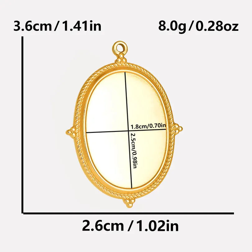 6pcs/Mix Classic Gold/Silver Color Heart Shaped Cross Irregular Shaped Pendant Stainless Steel Diy Women Necklace Accessories