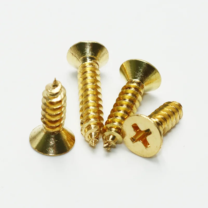 High Quality Brass Recessed Countersunk Flat Head Self-tapping Screws M2 M3 M4 Thermally Conductive Wood Phillips Furniture Bolt