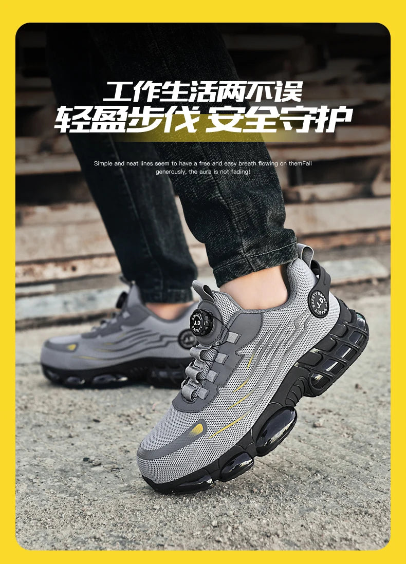 Men's Military Tactical Boots Army Boots Men Side Zipper Military Boots Men Anti-Slip Ankle Boots Work Safety Shoes Hiking Shoe
