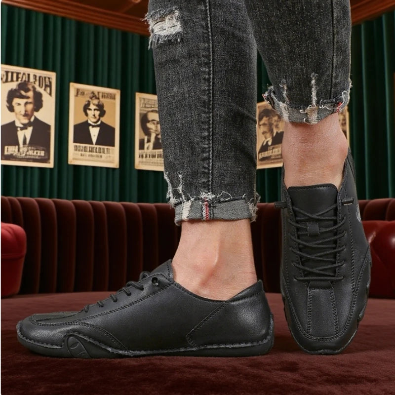 Ankle Boots for Men Fashionable Stitching Lightweight Comfortable Casual Walking Shoes Breathable Tennis Outdoor Driving Shoes