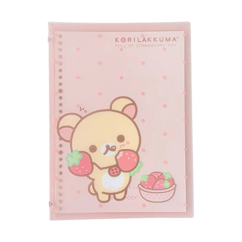 In Stocks RosyPosy Korilakkuma Loose Leaf Notebook Cute Strawberry Pattern B5 Refillable Journal For Study Office Daily Planning