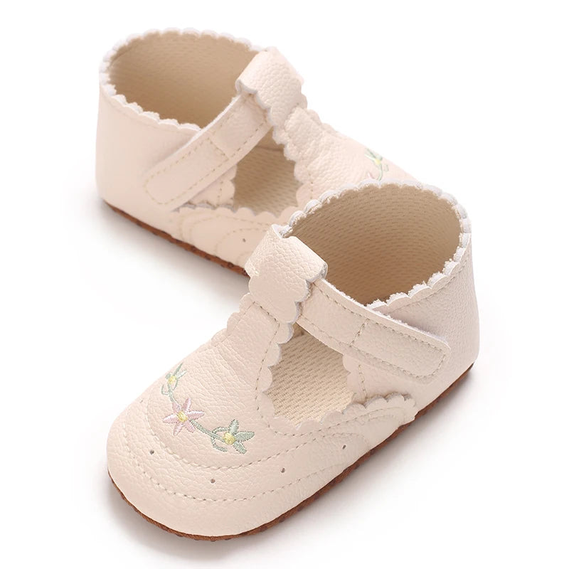 0-18M Baby Girl Princess Shoes Cute Printed Soft Cloth Bottom Anti slip Spring and Autumn Princess Shoes First Step Shoes