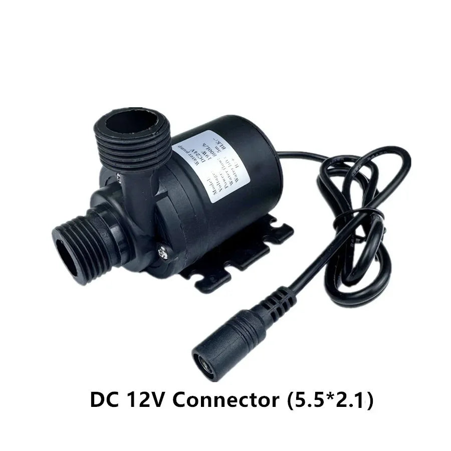 12V Submersibles Water Pump 800L/H 5m DC24V Solar Water Pumps With Water pipe quick connector for Touring RV Fountain Aquarium