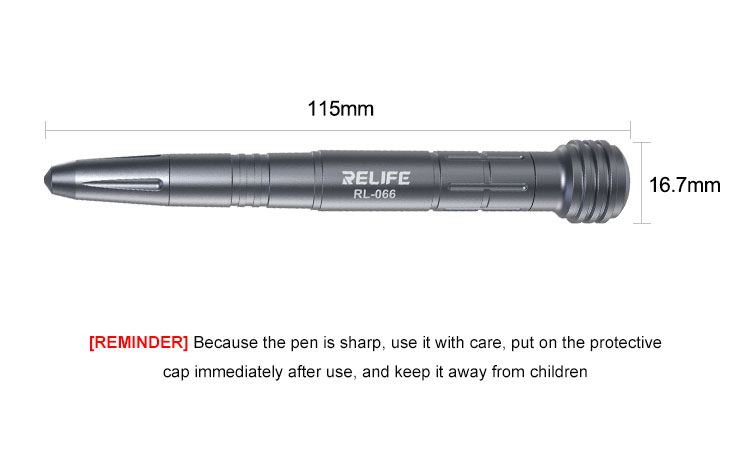RELIFE RL-066 Glass Breaking Pen For iPhone For Huawei Cell Phone Rear Housing Battery Glass Cover Breaker Blasting Tools
