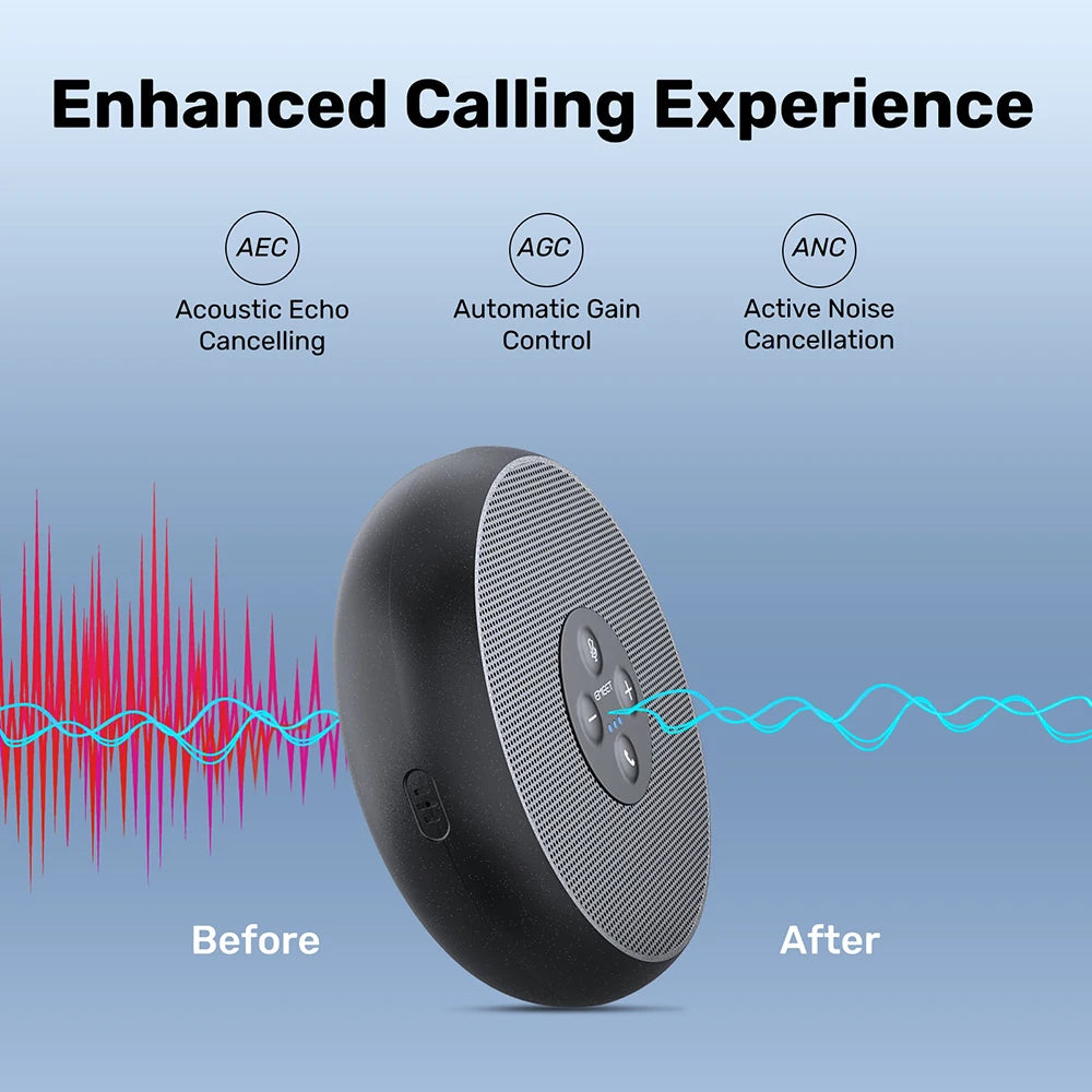 EMEET USB Wired Speakerphone Conference Speaker With 2 Mics 360° Voice Pickup Meeting Microphone for Zoom/WebEx/Microsoft Teams