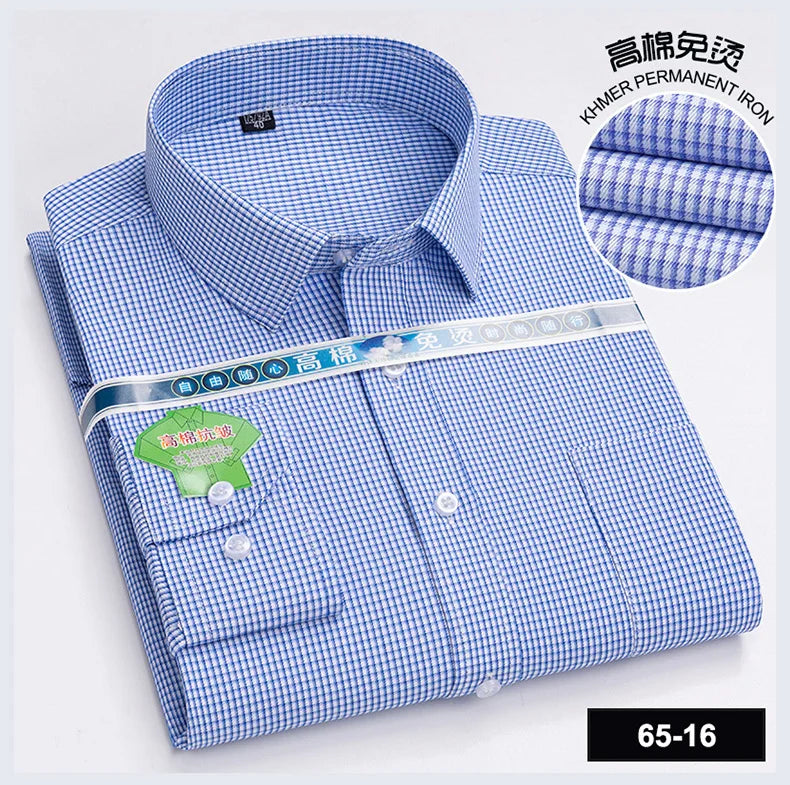 Men Print Shirts Casual Long Sleeve Striped Dress Shirt for Man Business Formal Slim Fit Button Up Polka Dot Men's Clothing