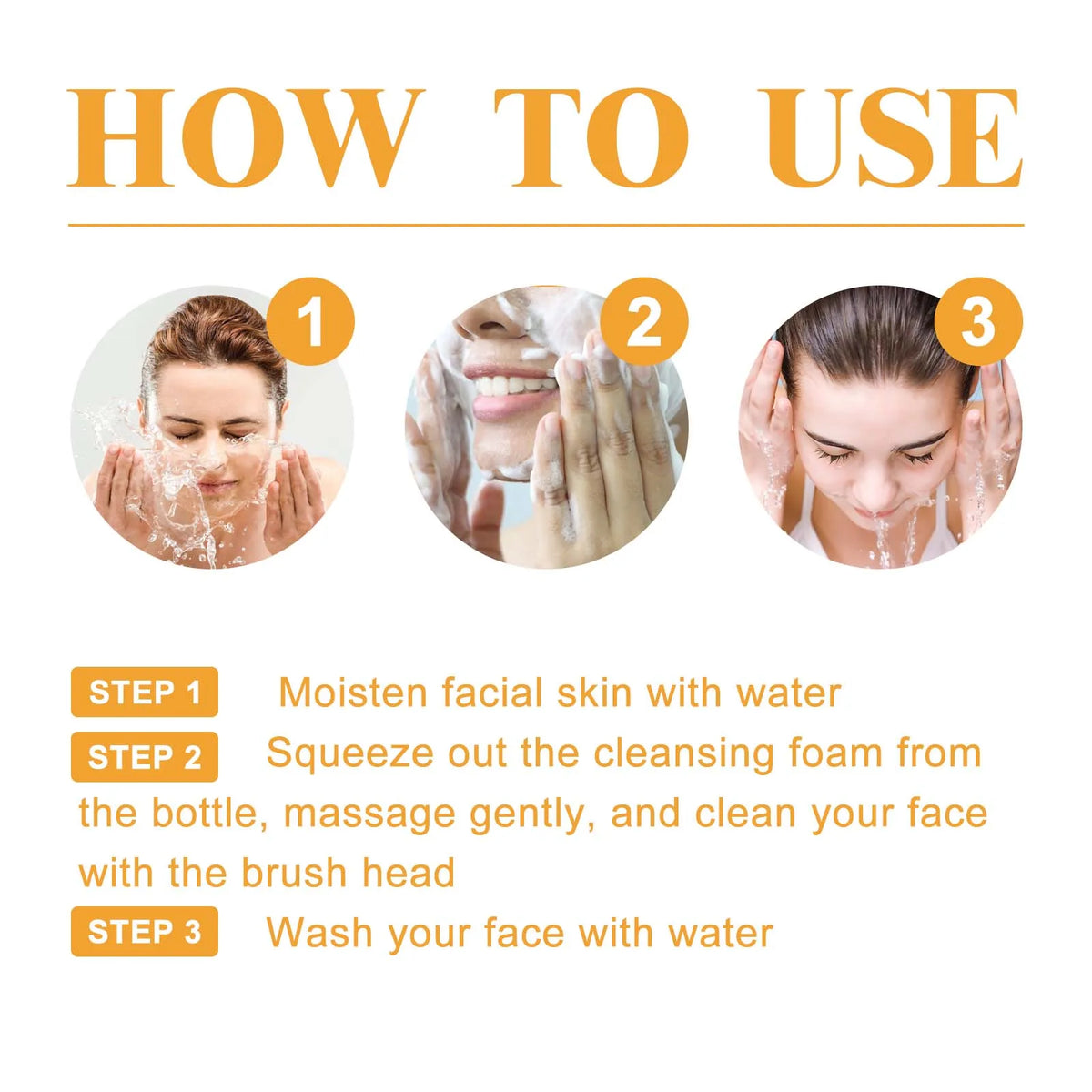 HOYGI Turmeric Cleanser Foam Deep Cleansing Blackheads Removal Moisturizing Shrink Pores Oil Control Skin Purifying Care 100ml