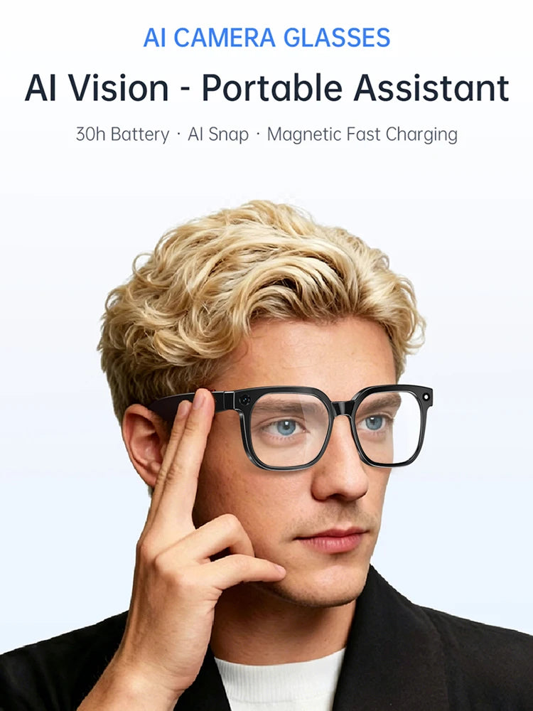 800W Camera AI Glasses Color-Changing Translation Glasses Photo Video Recording Waterproof Call Music Smart Sunglasses