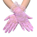 Sexy Lace Gloves Classic Black White Red Grey Skin Opera/Elbow/Wrist Stretch Satin Finger Long Gloves Flapper Gloves Matching