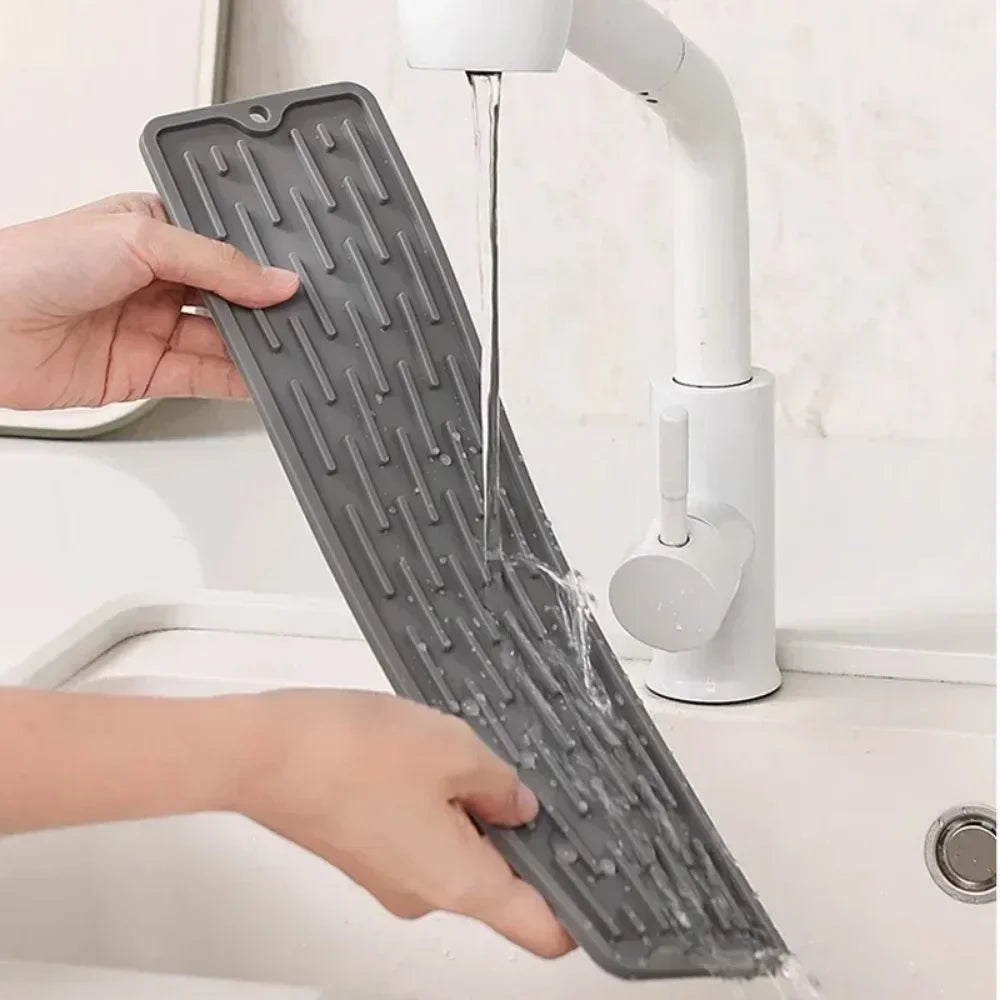 HOMEFISH  Silicone Drainer Mat Anti Slip Sink Tray Tableware Cushion Organizer Kitchenware Protection Mat Kitchen Storage Pads