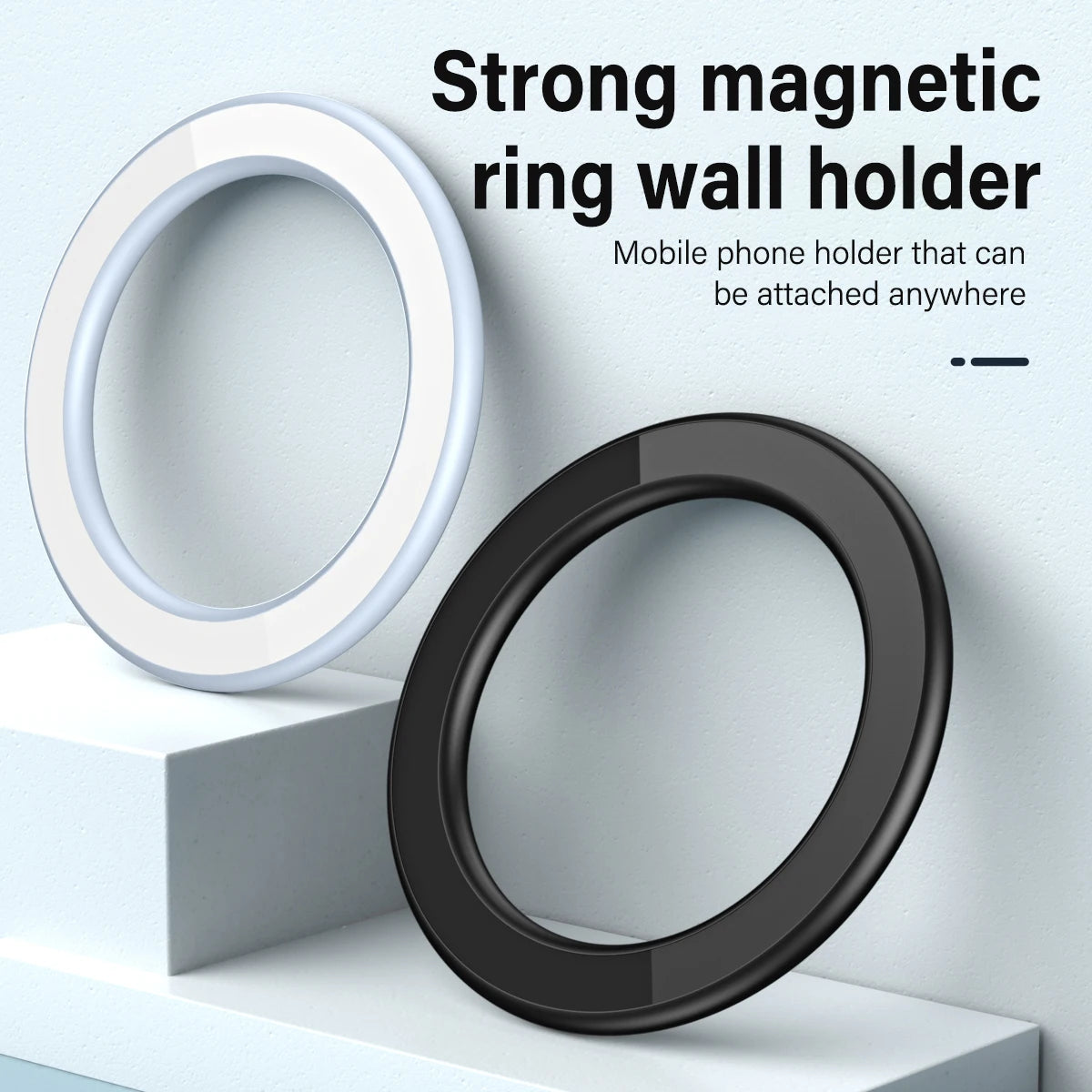 For MagSafe Magnetic Ring Holder Adhesive Strong Magnet Cellphone Wall Mount Mobile Phone Tablet Stand for IPhone 15 Pro IPad