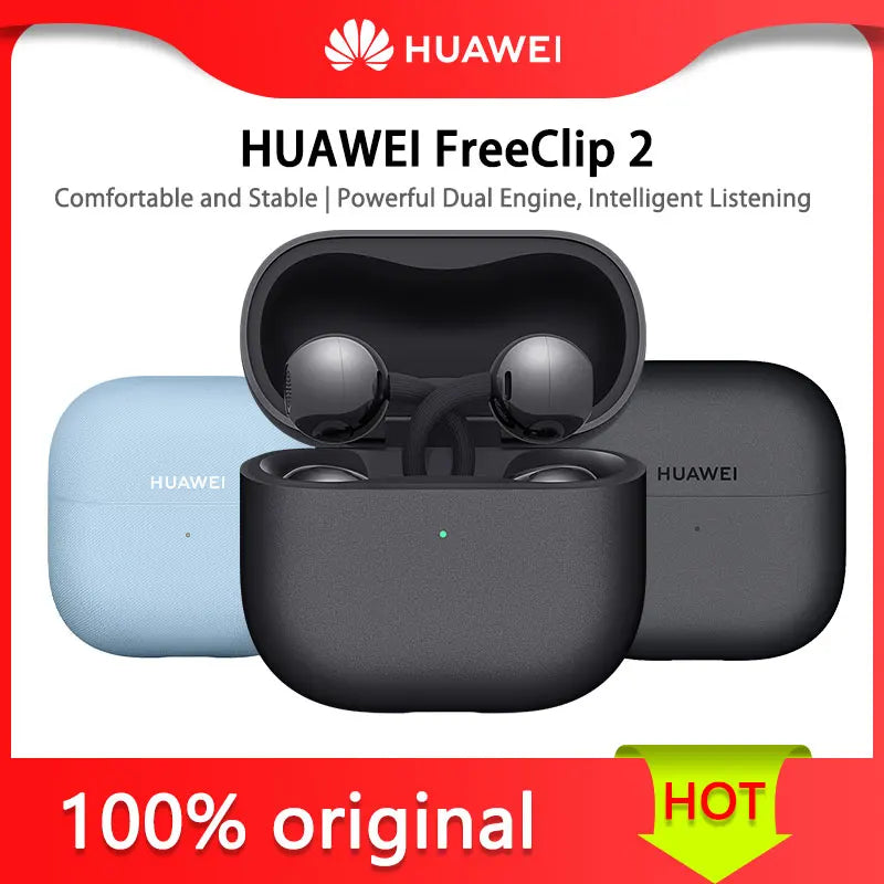 HUAWEI FreeClip 2 Earclip Headphones Airy C-bridge Design  Adaptive Open-ear Listening Crystal-clear Calls