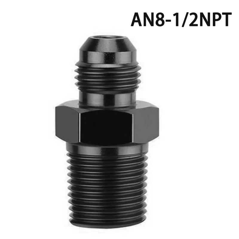 AN4 AN6 AN8 AN10 AN12 To 1/8 1/4 3/8 1/2 3/4 NPT Oil-cooled Adapter Universal Straight Fuel Hose Adapter Pipe Thread Fitting
