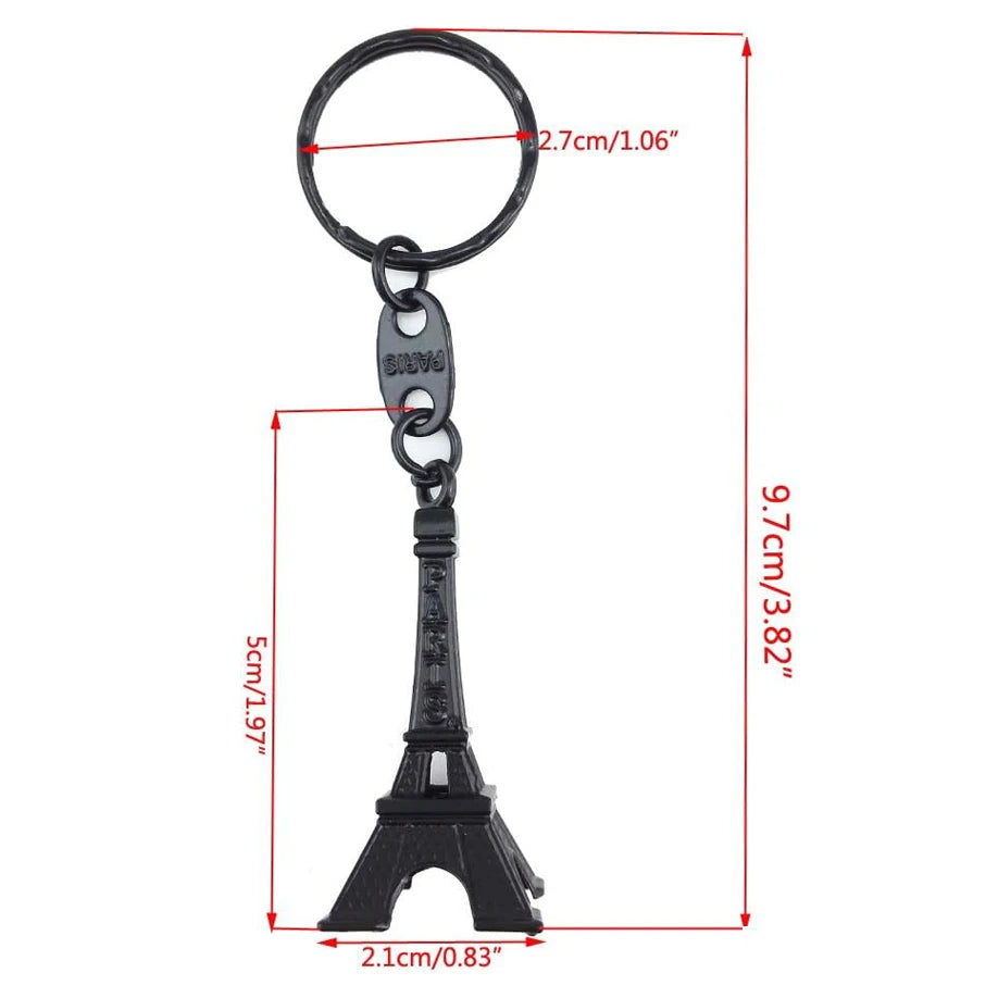 20Pcs Paris Retro Mini Eiffel Tower Model Cute Keychain Keyring Keyfob Gift