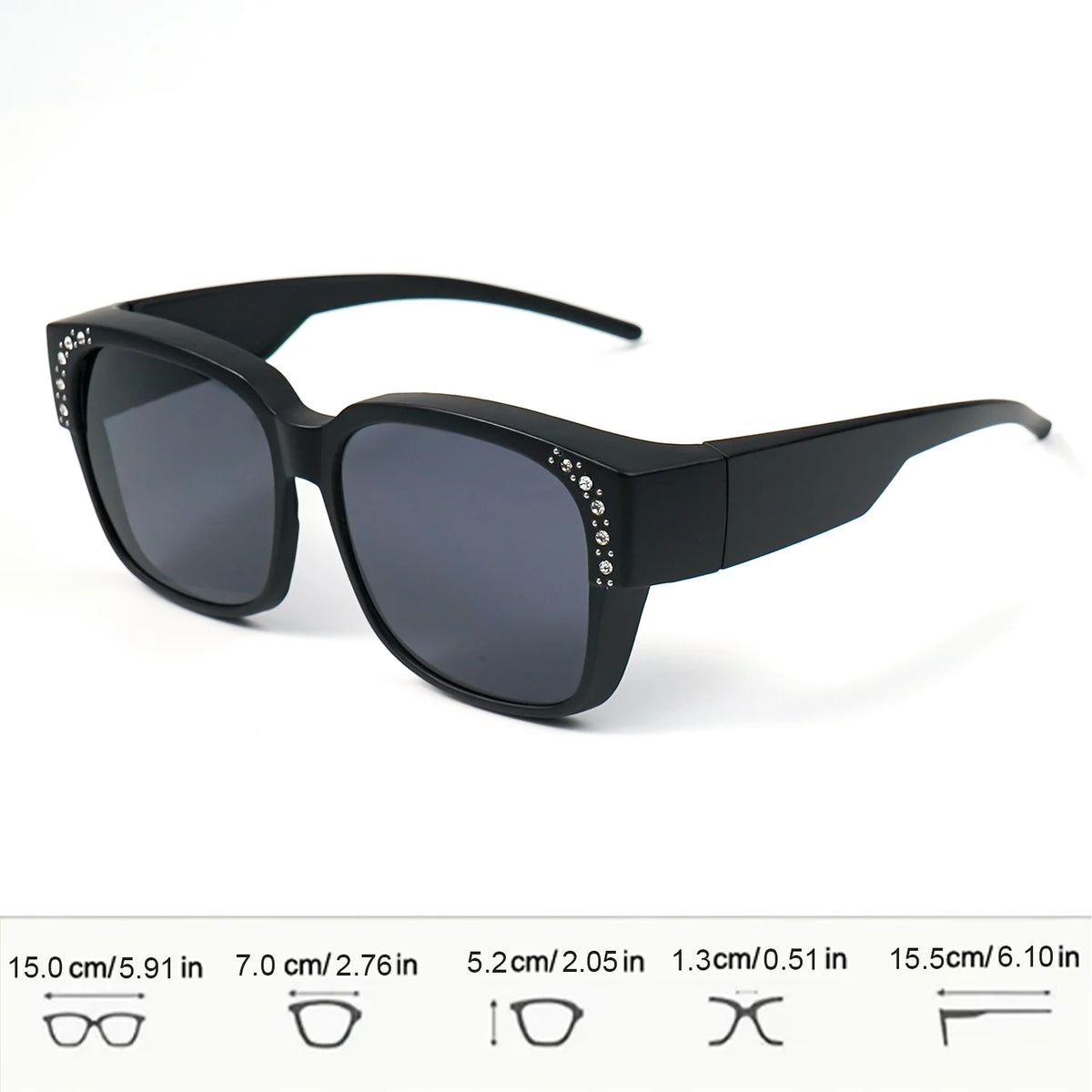 Oversized Square Fashion Sunglasses - Decorative Lenses for Fashion & Style, Stylish Eyewear, Elegant Eyewear Fashion Glasses