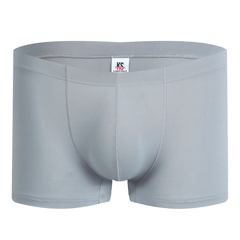Men's Ice Silk Boxers Breathable Panties Male Large Ultra Thin Boxer Shorts Sexy Underwear
