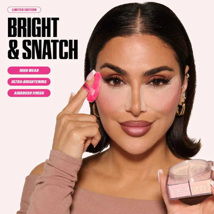 HudaBeauty Easy Bake Loose Powder Brightening Correcting Duo LongLasting Oil Control Natural Face Waterproof BrighTening Makeup