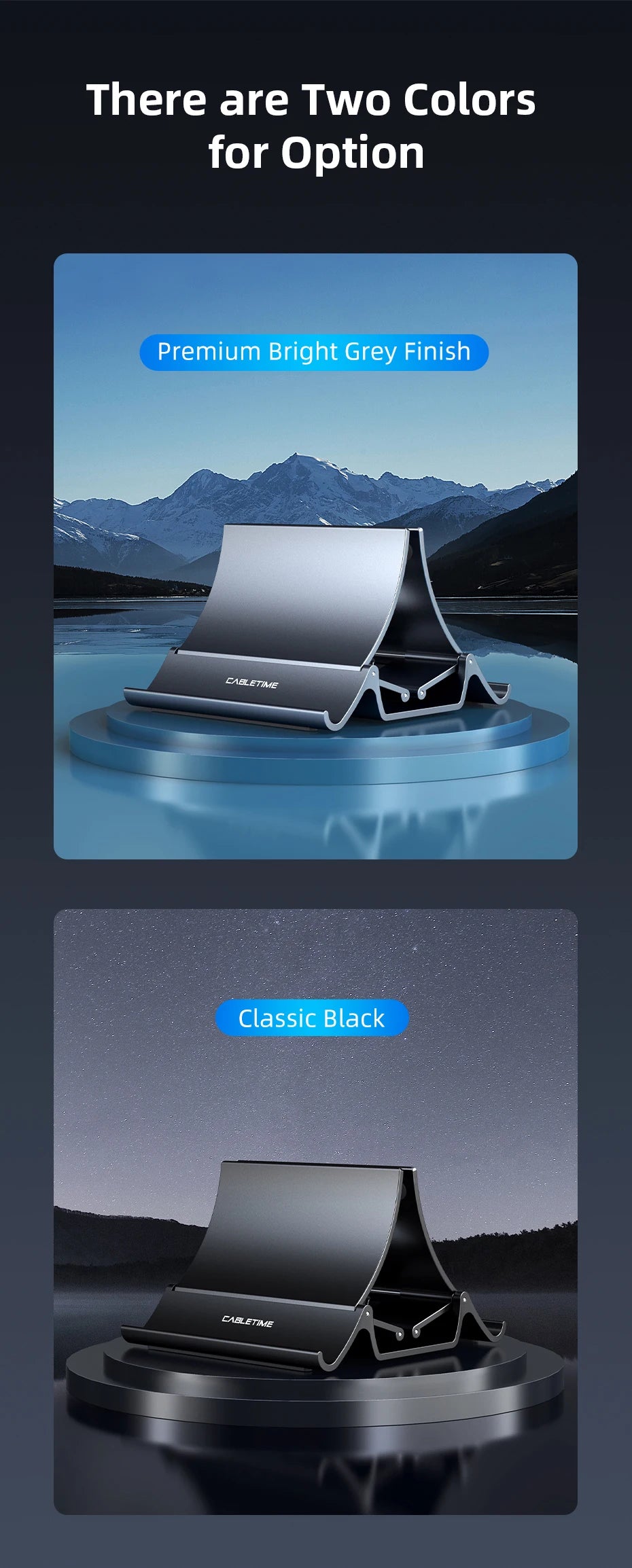CABLETIME Vertical Laptop Stand Desktop Gravity Holder Notebook Support For MacBook Pro Air Surface HP Dell iPad Tablet Stand