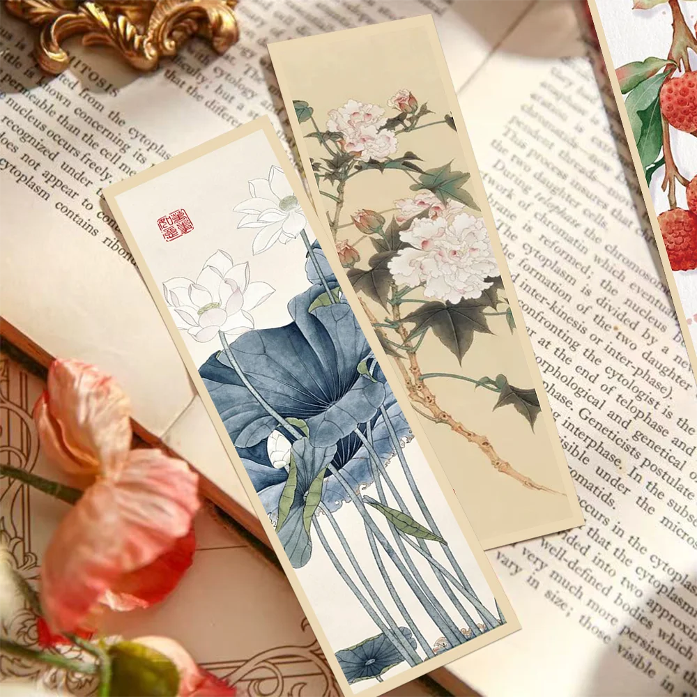 30pcs Chinese Painting Style Bookmarks Chinese Ink Painting Reading Book Page Book Marking Notebook Marking Student Stationery