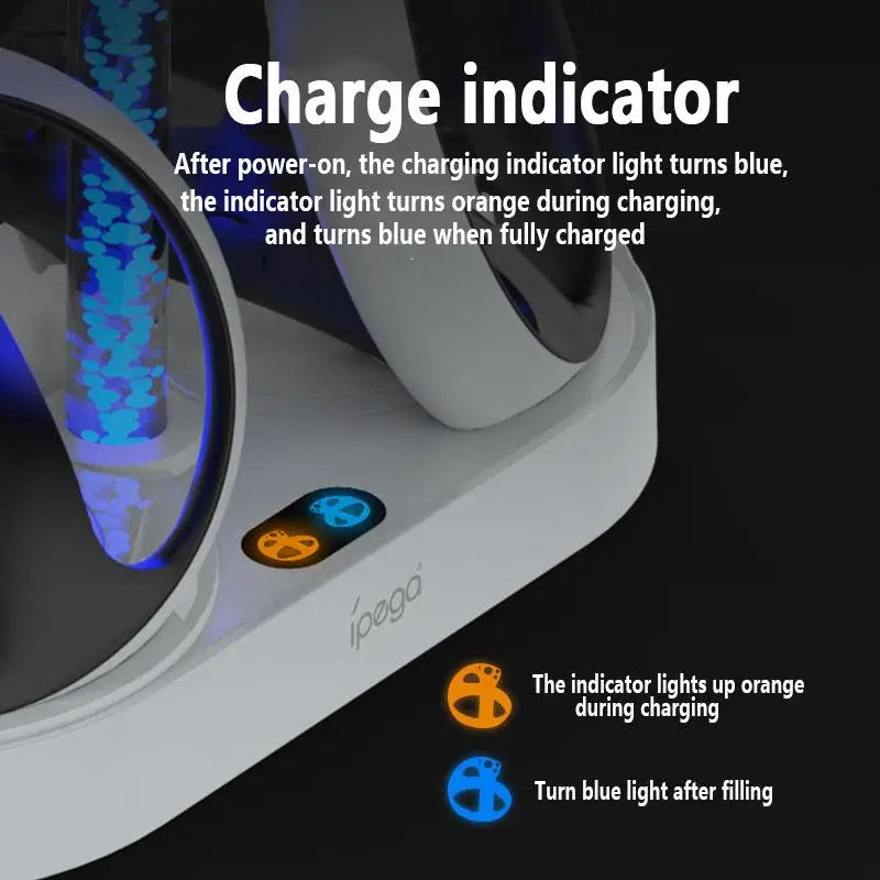 For PS VR2 Magnetic Charging Base Absorption RGB Charging Stand Handle Seat Colorful Glasses VR Headset Stand For PS VR2
