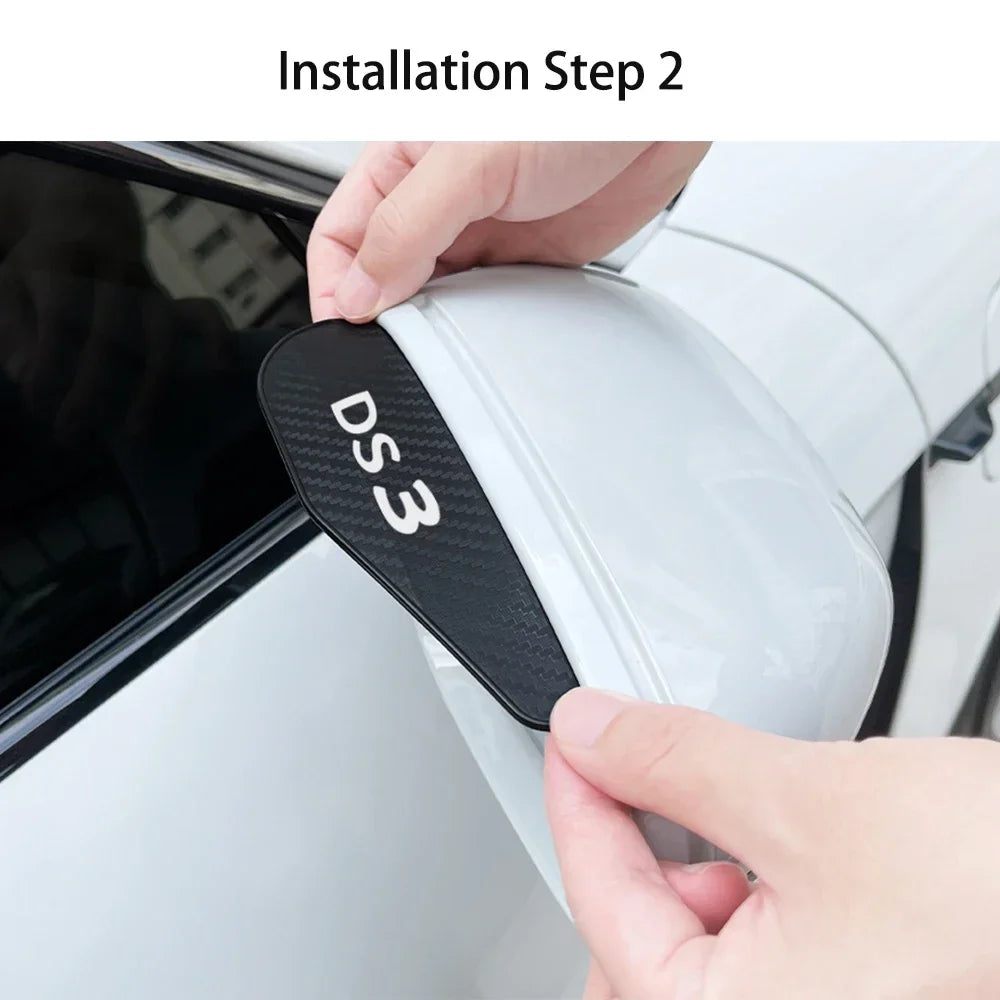 Car Rearview Mirror Eyebrow Rain Shade Rainproof Cover Auto Accessories For DS Citroen DS3 Cabrio DS4 DS5 Prestige 5LS DS6 DS7