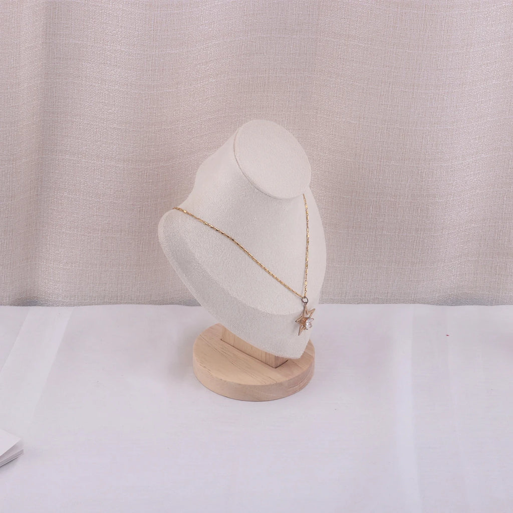 Velvet Portrait Necklace Display Pendant Organizer Jewelry Display Stand Jewelry Mannequin Bust Necklace Pendant Window Display