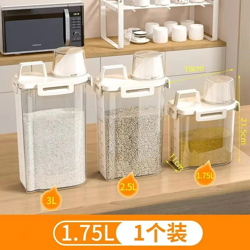Hot Sale Reusable Laundry Detergent Dispenser Sealed Storage Container For Grain Miscellaneous Storage Tank Kitchen Storage Box