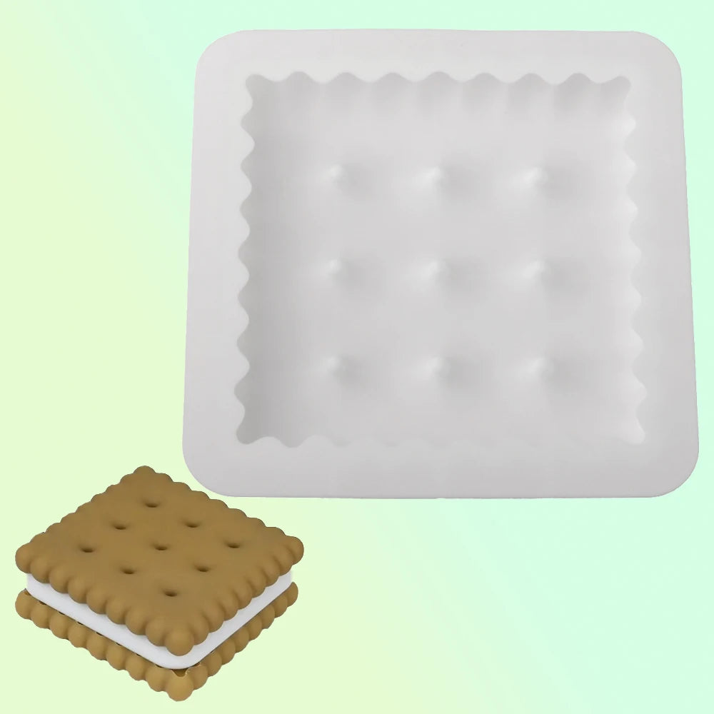 Moldes de silicone para bolachas, chocolates ou bolos em forma de coração, quadrado ou retangular, utensílios de cozinha para pastelaria e sobremesas