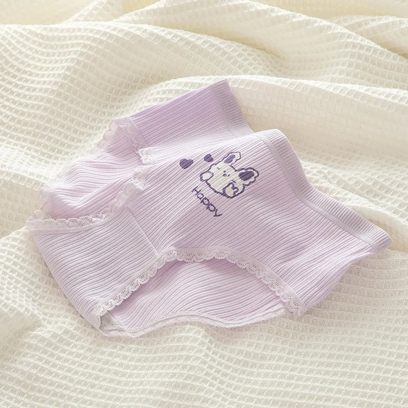 New Underwear Women Cute Rabbit Pattern Panties Girls Briefs Sexy Lingeries Cueca Calcinhas Cotton Shorts Underpants Cute Panty