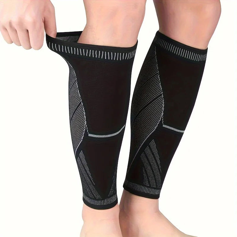 1Pcs Men's Compression Leg Sleeves - Breathable Calf Support for Running Basketball Marathon Sports Guard