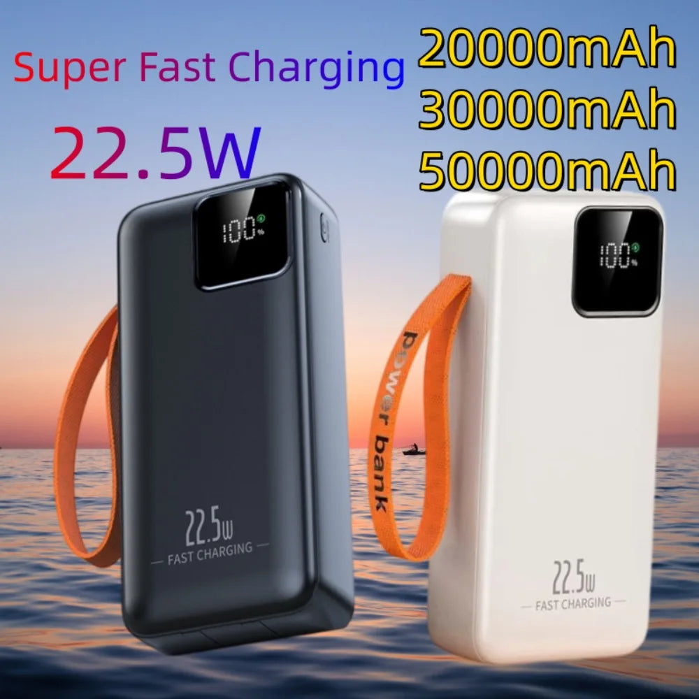 20000mAh 30000m 50000mAh Power Bank Portable  22.5W Fast Charging Portable Charger For iPhone xiaomi redmi poco Powerbank