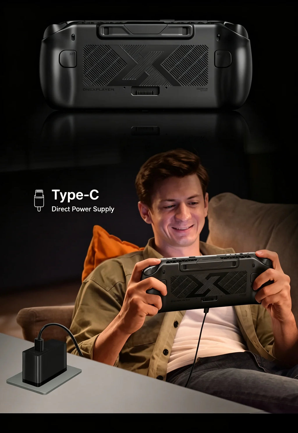 OneXPlayer APEX AIR Windows Handheld Game Console Intel Arc G3E 8" 120Hz VRR Screen 85Wh Swap Battery Dual SSD Cooling Gaming PC