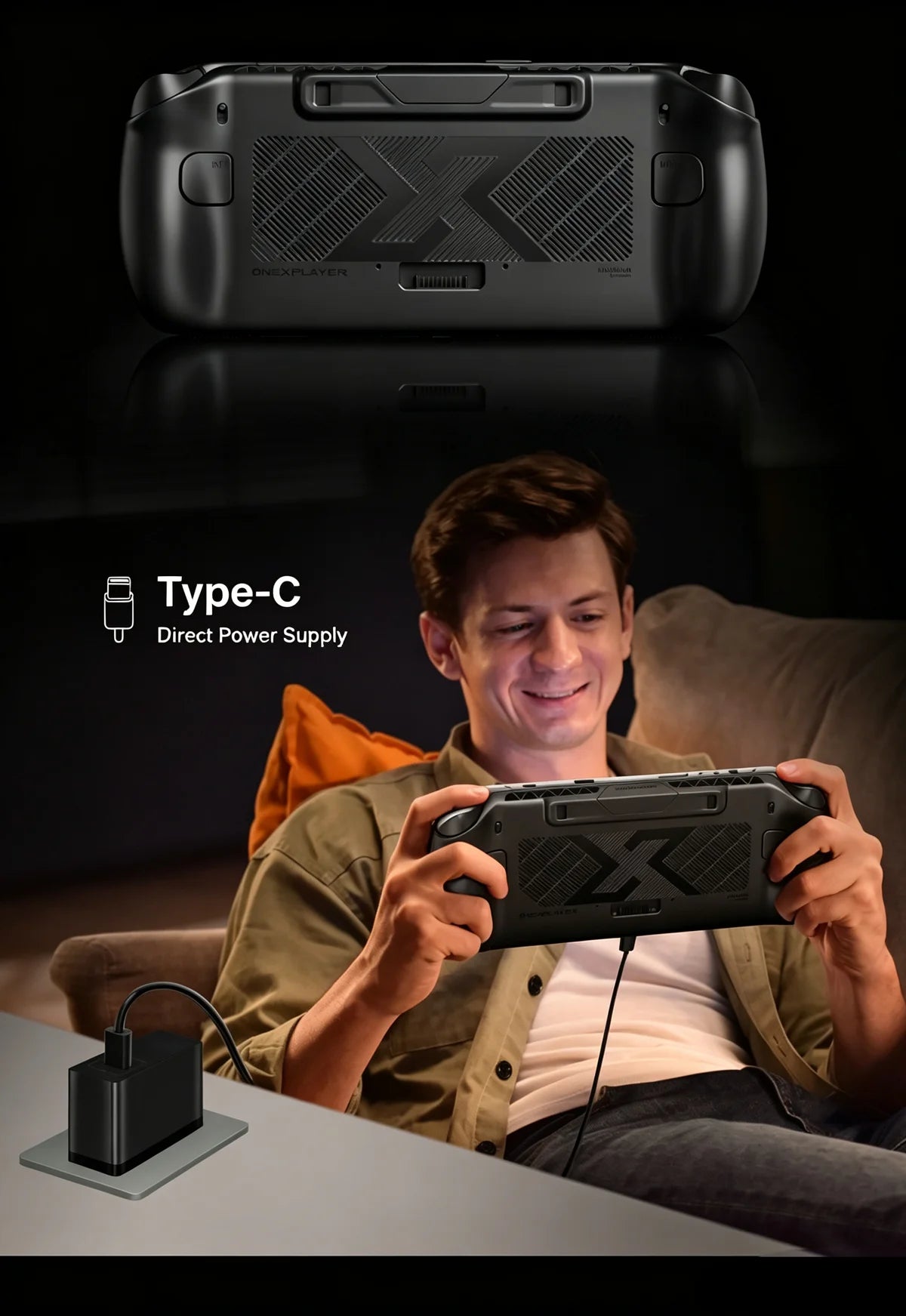 OneXPlayer APEX AIR Windows Handheld Game Console Intel Arc G3E 8" 120Hz VRR Screen 85Wh Swap Battery Dual SSD Cooling Gaming PC