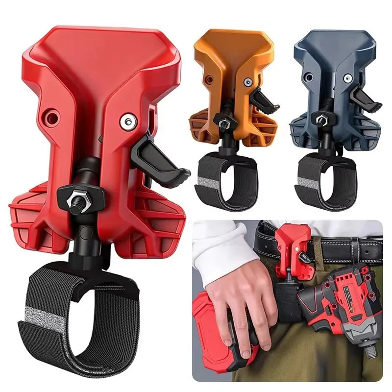 Self-locking Drill Holder Belt Clip Quick Release Heavy Duty Tool Holster for Power Drill Electric Screwdriver Tools Accessories