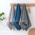Household Large Face Towel, Absorbent Non Shedding Face Towel, Simple Geometric Striped Face Dry Hair Towel, Travel Towel