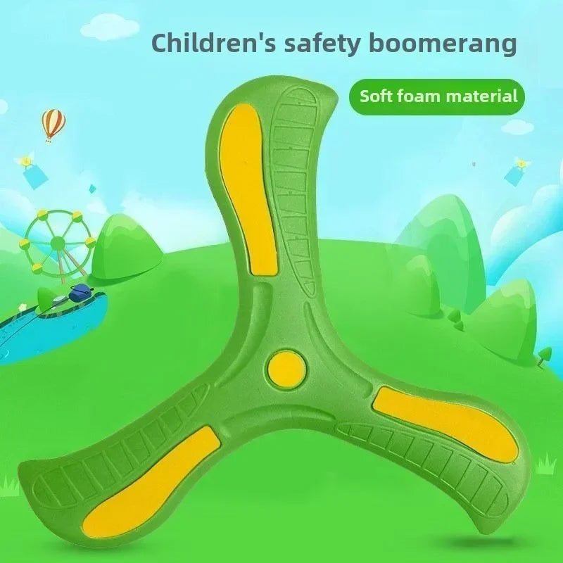 Children Soft Boomerang Toy Three-leaf Cross Outdoor Flying Disc Games Adult-kids Interactive Sports Toys for Decompression Gift