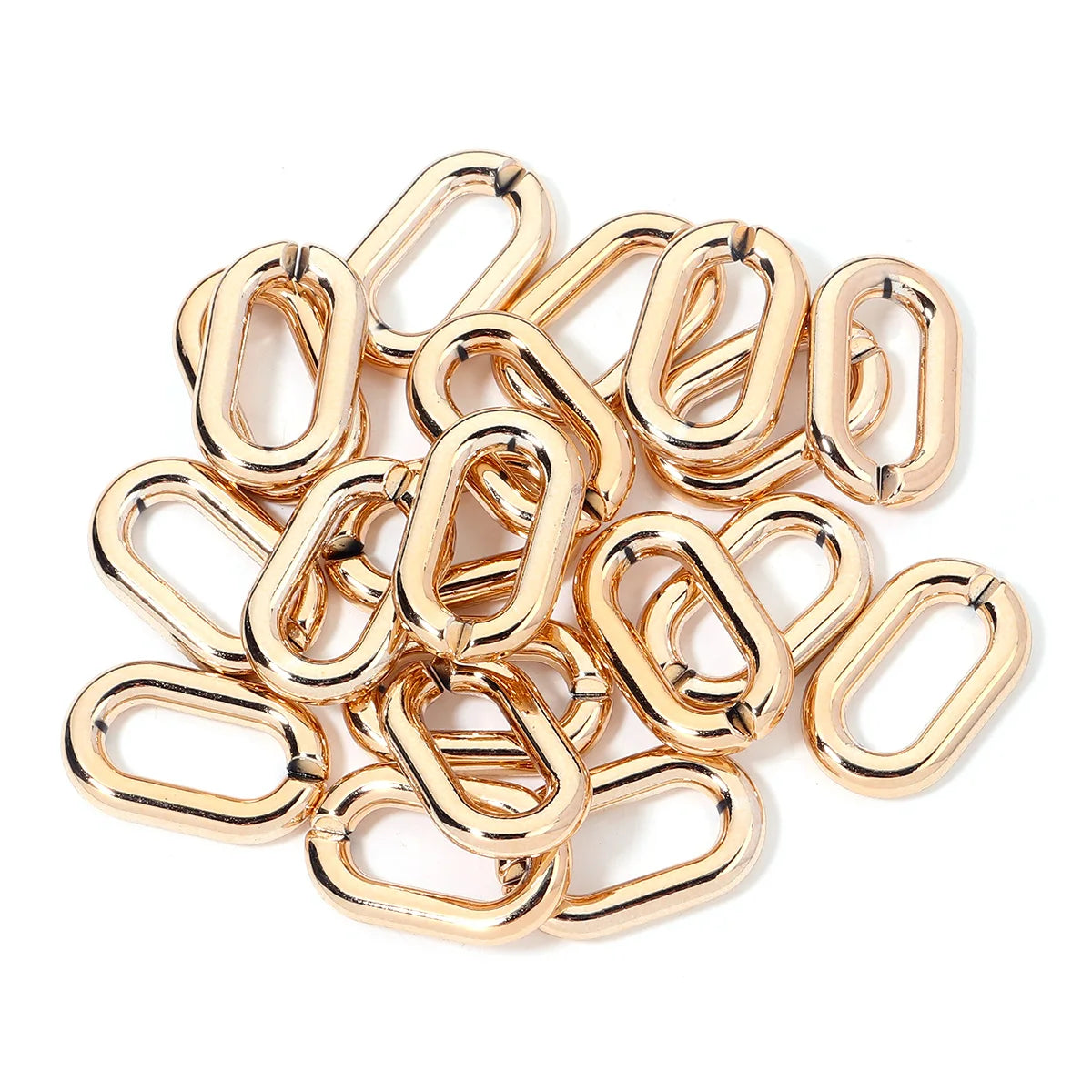 20pcs/Lot 16X27mm Plated Acrylic Chain Buckle Link Chain Connector For Jewelry Making DIY Necklace Bracelet Earring Accessory