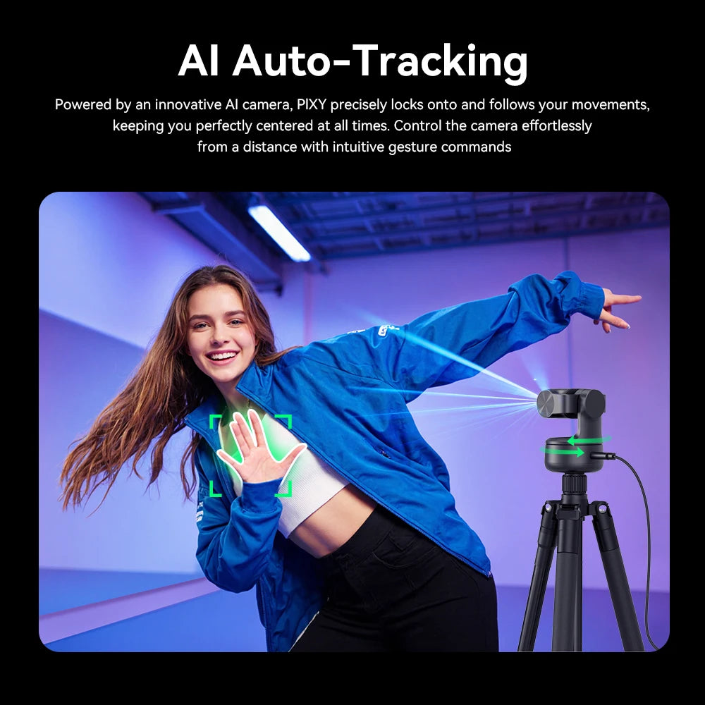 4K Webcam PTZ Web Camera Gesture Control Autofocus AI Tracking Video Camera for Streaming EMEET PIXY Dual-Camera With SonySensor