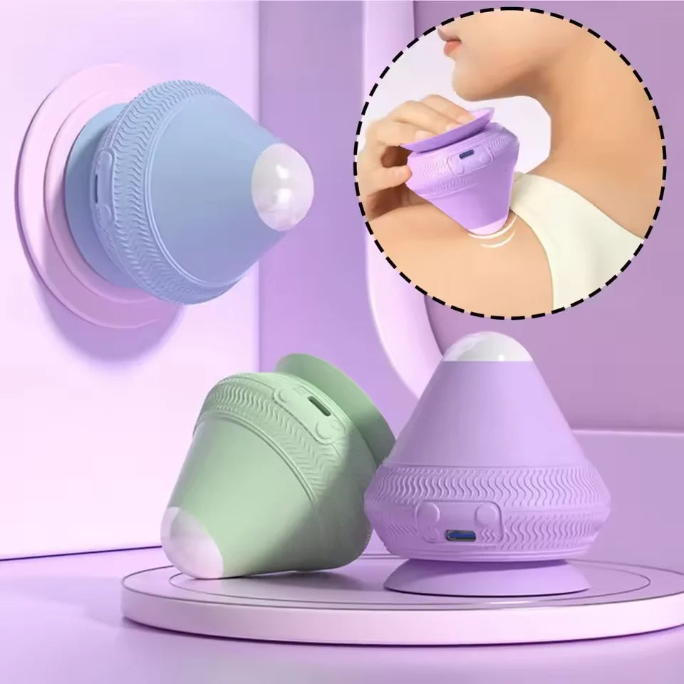 Fitness Relaxation Massager Ball Silicone Massage Ball 2 Gear Vibrating for Pain Relief Waist Back Neck Shoulder