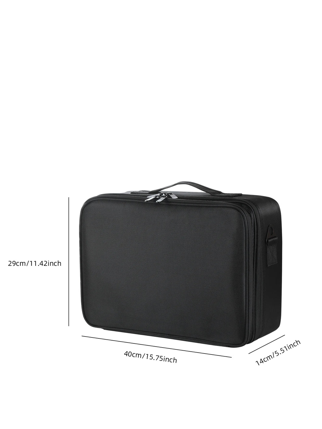 Travel Makeup Bag Makeup Train Cases Professional Lipstick Organizer with Shoulder Strap Adjustable Dividers for Cosmetics Makeu