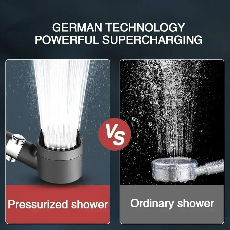 High Pressure ShowerHead 4 Modes Water Saving with Filter for HardWater Adjustable Spray with Massage Bathroom Shower New