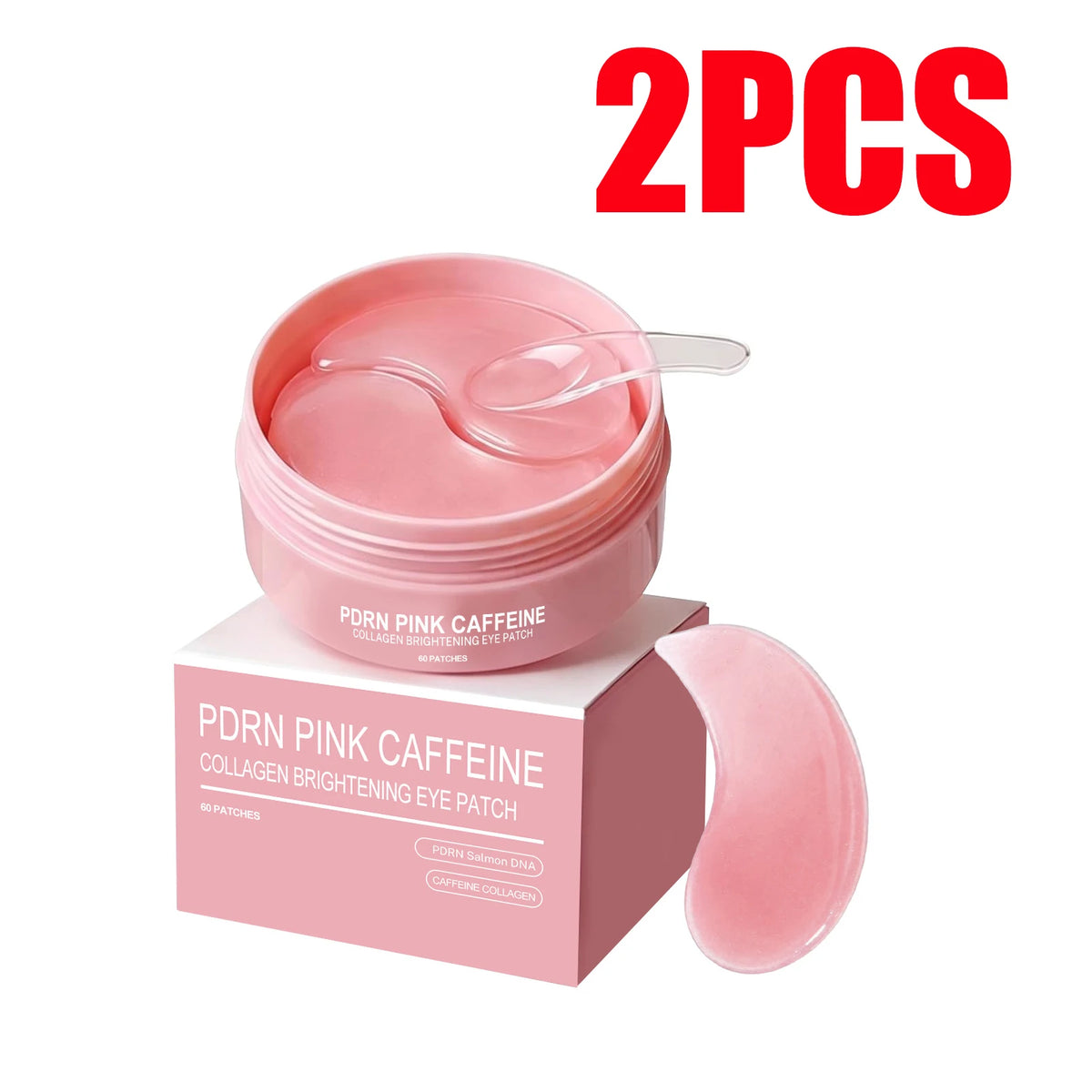 PDRN Pink Collagen Brightening Eye Patches Reduce Dark Circles Puffiness+Multi Balm Stick Hydrating Firming Face Neck Skin Care