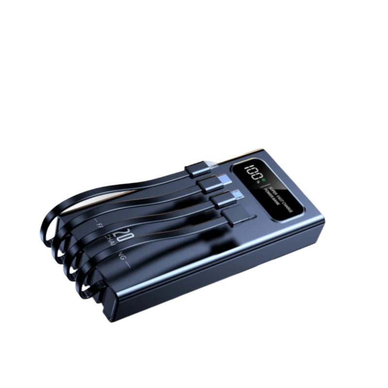 50000mAh 30000mAh 10000mAh 120W Power Bank for IPhone Huawei and Xiaomi Mobile Phones PowerBank with Built-in Cable (CCC)