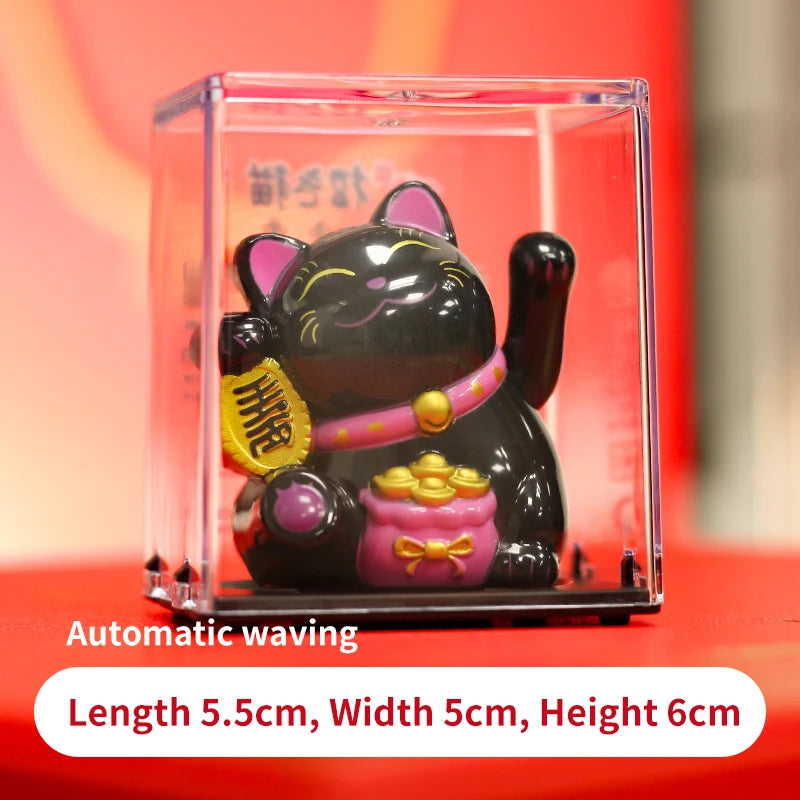 Solar Luck Cat Waving Cat Solar Powered Cat Solar Powered Cute Waving Cat Good Luck Wealth Welcoming Cats Home Display Car Decor