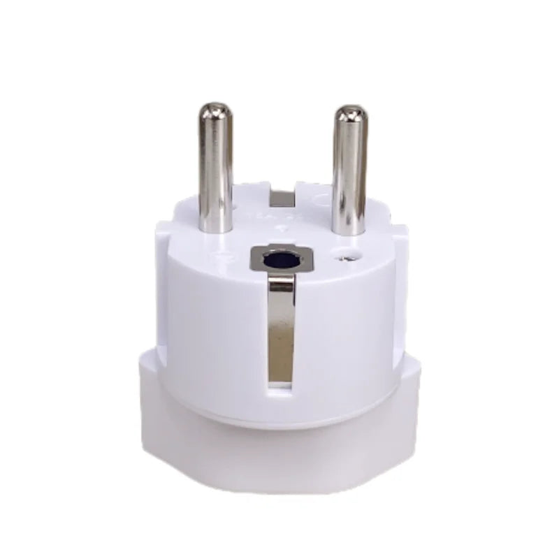 Schuko Germany, France Plug Adapter, Ultra Compact Light Weight - Swiss to Russia, South Korea Travel Adaptor Plug - Type E/F
