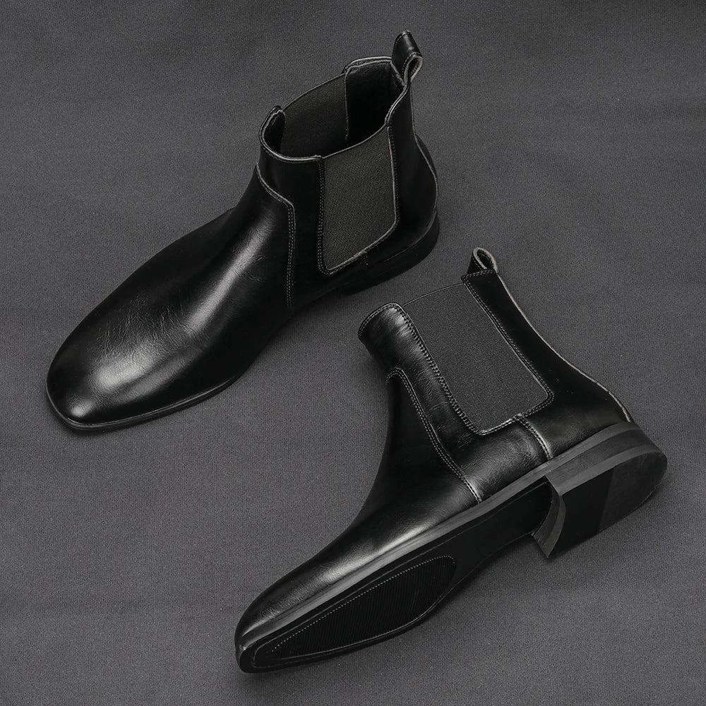 Men Boots Casual 2026 Fashion Brand Comfortable Boots Leather Chelsea boots