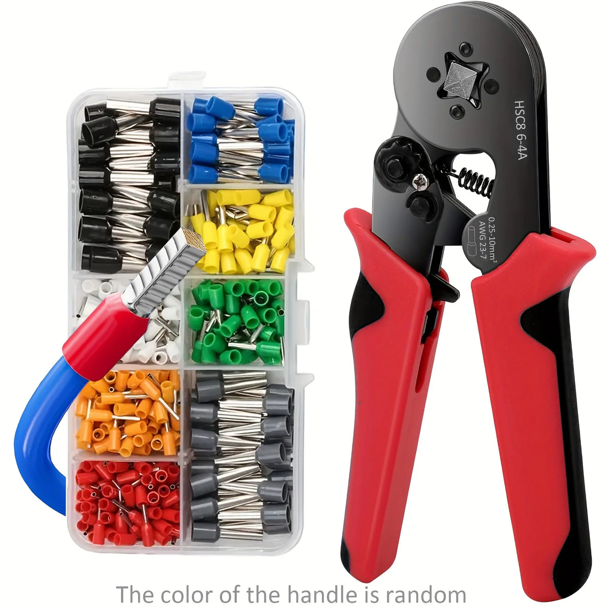 Self-adjustable Ratchet Wire Crimping Tool Kit Crimper Plier Set with 400pcs 1200pcs Wire Terminals Crimping Connectors